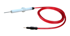 HV-cable HVC16-B with plug Hirat and 4 mm lamellar plug