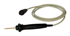 Verbundprüfspitze VP400C zur Gehäusekontakt., Stecker, Starttaste und Ergebnis-LED