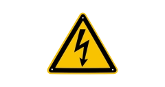 Warnschild Blitz