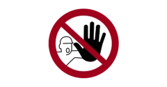 Warnschild Symbol Zutritt für Unbefugte verboten